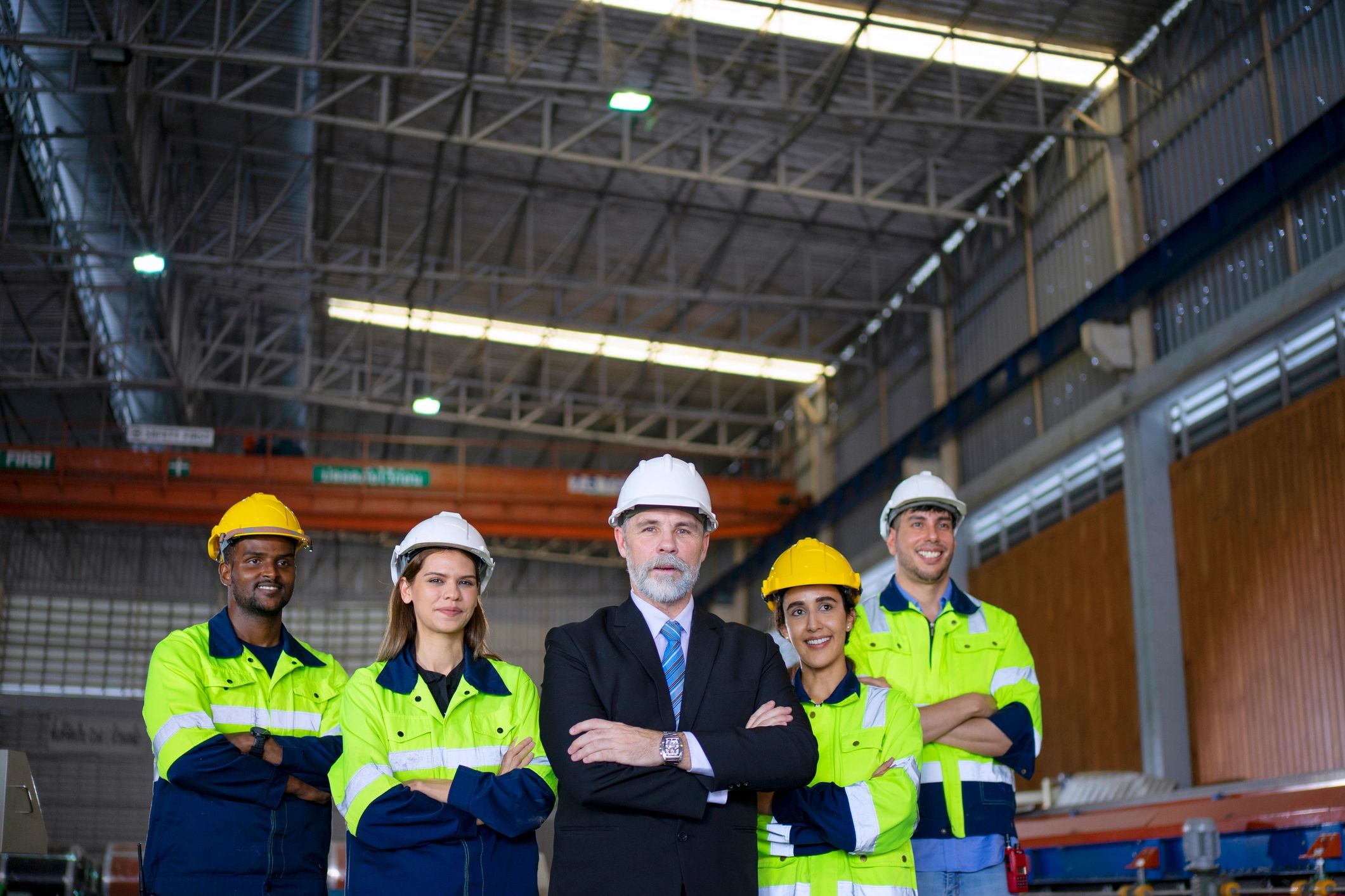 Industrial engineer on site